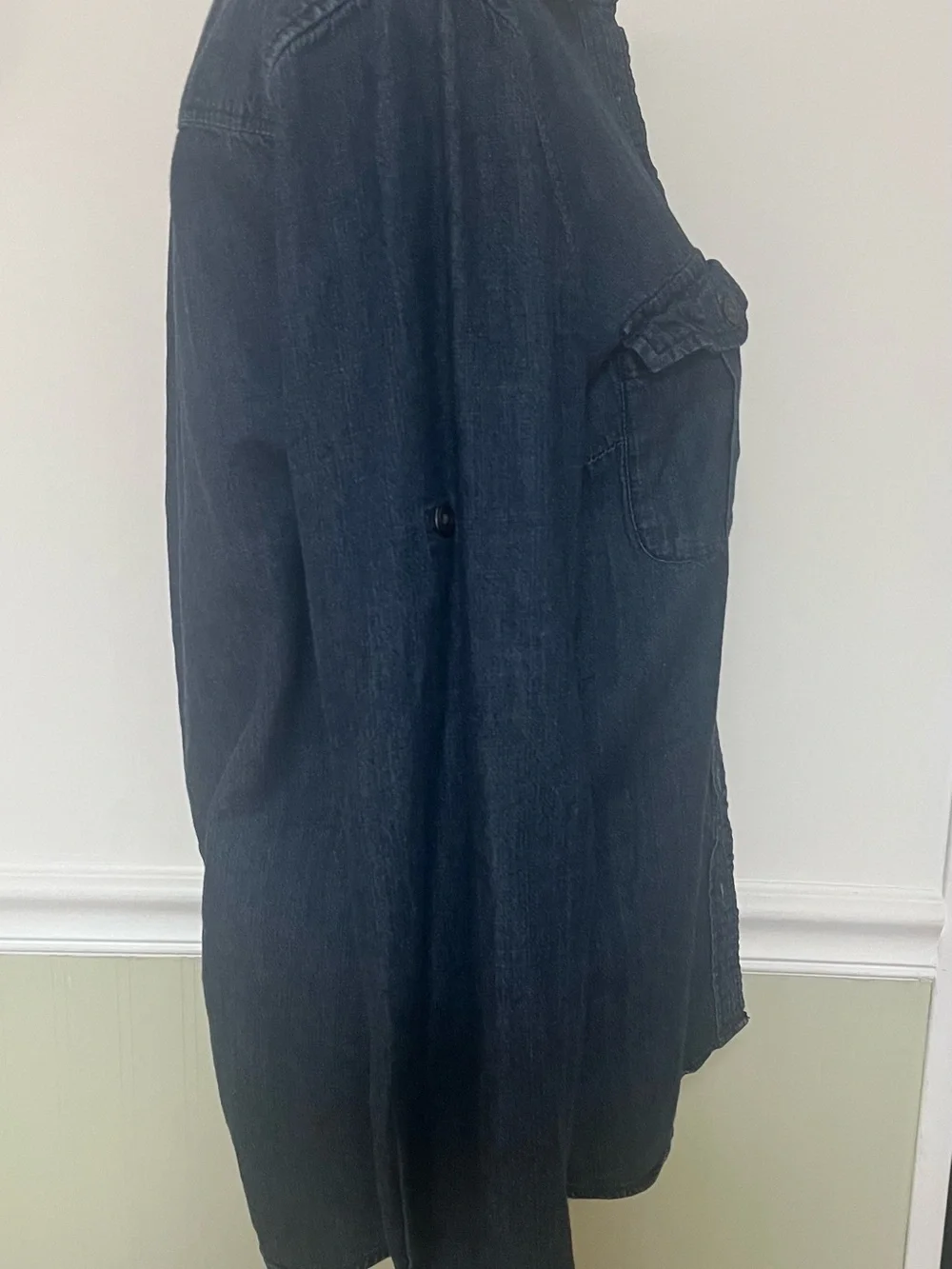 J. Crew Dark Blue Denim Button-Down Shirt